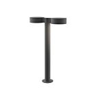 Double borne d'éclairage LED REALS Sonneman 7307.PC.PL.74-WL 40W 2 lumières gris texturé
