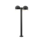 Double borne d'éclairage LED REALS Sonneman 7308.DC.FH.74-WL 40W 2 lumières gris texturé