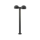 Double borne d'éclairage LED REALS Sonneman 7308.DC.PL.74-WL 40W 2 lumières gris texturé