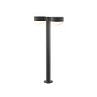 Double borne d'éclairage LED REALS Sonneman 7308.PC.DL.74-WL 40W 2 lumières gris texturé