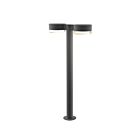 Double borne d'éclairage LED REALS Sonneman 7308.PC.FH.74-WL 40W 2 lumières gris texturé