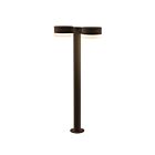 Double borne d'éclairage LED REALS Sonneman 7308.PC.FW.72-WL 40W 2 lumières bronze texturé