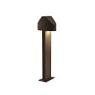 Double borne d'éclairage LED Shear Sonneman 7316.72-WL 20W 2 lumières bronze texturé