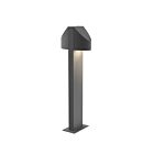 Double borne d'éclairage LED Shear Sonneman 7316.74-WL 20W 2 lumières gris texturé