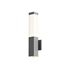Applique LED Square Column Sonneman 7380.74-WL 8W 2 lumières gris texturé