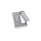 Leviton WM2SG-GY Interrupteur métallique à deux gangs/Gfci