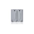Leviton WM2V-GY Vertical à deux groupes métalliques