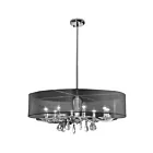 Lustre en cristal ovale Young Lighting 1132C8-OV-BK-R noir 8-lumières
