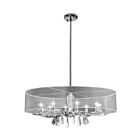 Lustre en cristal ovale Young Lighting 1132C8-OV- WH-R blanc 8-lumières
