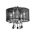 Large plafonnier en cristal Young Lighting 1132FM4-L-BK noir 4-lumières