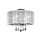 Large plafonnier en cristal Young Lighting 1132FM4-L-WH blanc 4-lumières