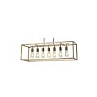 Chandelier à tige rectangulaire Young Lighting 1168C7-WS argent d'hiver 7-lumières