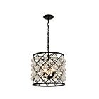 Luminaire Suspendu à chaine avec boules de verre Young Lighting 1185C4 noir 4-lumières