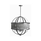 Chandelier à tige Young Lighting 1220C6 nickel satiné 6-lumières
