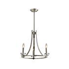 Chandelier à tige Young Lighting 1228C3 nickel satiné 3-lumières