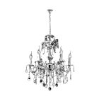 Chandelier en chaine en cristal Young Lighting 1236C8 brosse nickel 8-lumières