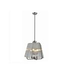 Suspendu à tige Young Lighting 1255C4 nickel satiné 4-lumières