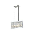 Suspendu rectangulaire à tige Young Lighting 1261C3 chrome 3-lumières