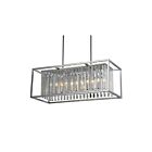 Suspendu rectangulaire à tige Young Lighting 1264C5 chrome 5-lumières