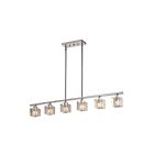 Suspendu à tige cubes Young Lighting 1270C6 chrome 6-lumières
