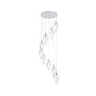 Plafonnier à spirale Young Lighting 1277FM9 chrome 9-lumières