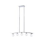 Suspendu à tige avec globes en verre Young Lighting 1278C5 chrome 5-lumières