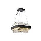 Lustre en cristal carré Young Lighting 1282C20-SQ noir 20-lumières