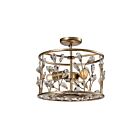 Plafonnier en cristal Young Lighting 1319FM3 argent d'hiver 3-lumières