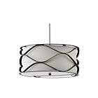 Chandelier tambour ondulé Young Lighting 1333C3-BK 3-lumières