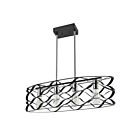 Chandelier ovale ondulé Young Lighting 1333C4-OV-BK 4-lumières