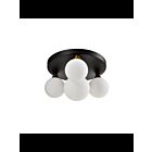 Plafonnier Young Lighting 1371FM4 4-Lumières noir et laiton antique