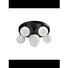 Plafonnier Young Lighting 1371FM6 6-Lumières noir et laiton antique