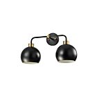 Lampe murale Young Lighting 1372WL2-BK noir et or