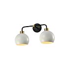 Lampe murale Young Lighting 1372WL2-WH noir et or