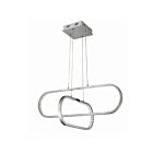 Lustre LED à anneau ovale en cristal Young Lighting 2030C60 argent 45W