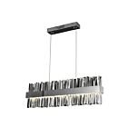 Luminaire Linéaire LED suspendu en cristal Young Lighting 2040C75-LR chrome 75W