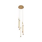 Chandelier LED à corde Young Lighting 2067C5 brosse d'or 35W