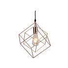 Suspendu à cordon géométrique Young Lighting 3088P-RG or rose 1-lumière