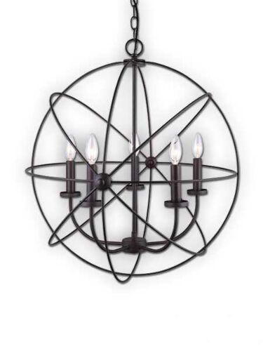 Canarm Sumerside 5 Light Oil Rubbed Bronze Chandelier ICH282B05ORB25 (fixturewshade)