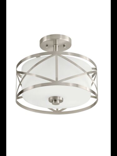 Plafonnier semi-encastré Kichler Edenbrook 38177 2-lumières 60W nickel brossé